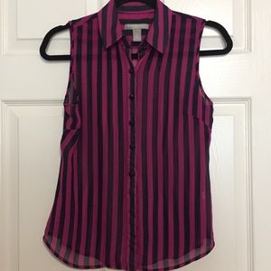 Banana republic sheer sleeveless blouse